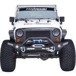 Jeep Wrangler JK 2007-2016 Heavy Duty Paramount Rock Crawler Front Bumper with LED Lights