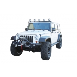 Jeep Wrangler JK 2007-2016 Heavy Duty Paramount Rock Crawler Front Bumper with LED Lights